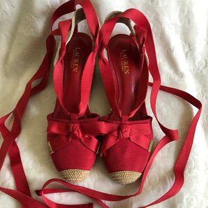 Ralph Lauren red espadrilles